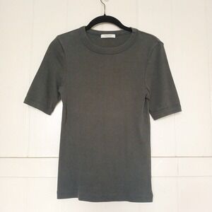 Macphee TOMORROWLAND Mens Crew Neck Cut & Sewn T-Shirt Gray Small Made in Japan